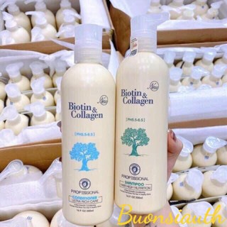Dầu Gội Xả Biotin Collagen Siêu Mềm Mượt 500ml