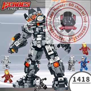 Marvel superheroes LY 76060 Warmachine hulkbuster bộ đồ chơi lắp ráp 1418 chi tiết