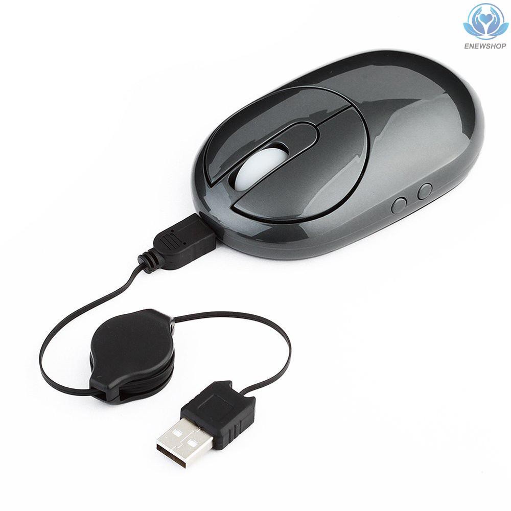 【enew】2.4G Wireless Rechargeable Mouse Optical 6D Gaming Mouse with 4 Ports USB Hub Charging Dock 1200DPI MG-012 Grey