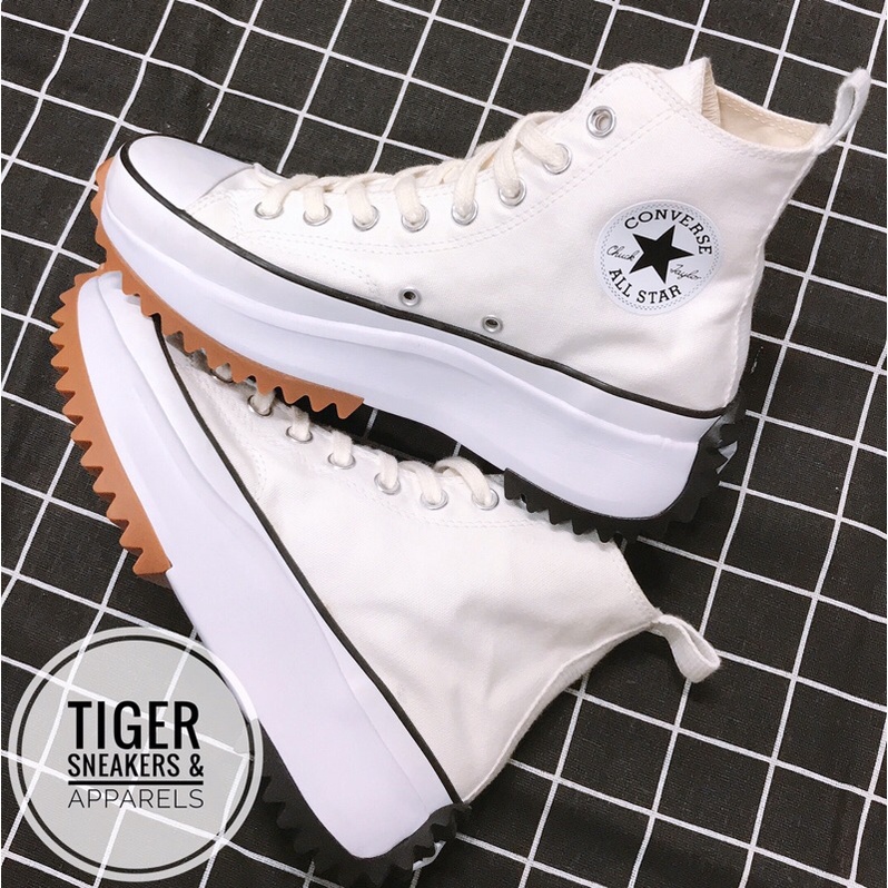 Tiger Sneakers - Giày Converse Run Star Hike chính hãng cổ cao màu trắng - 166799C (CÓ TEM SIZE)