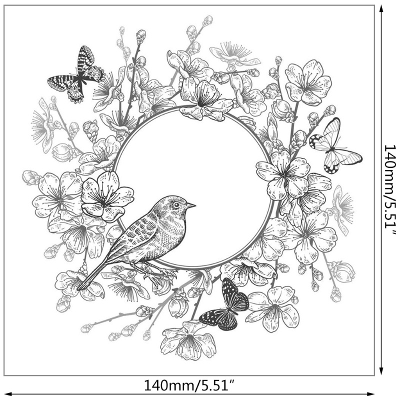 Con Dấu Silicone Trong Suốt Hình Vòng Hoa Dùng Trang Trí Album Ảnh