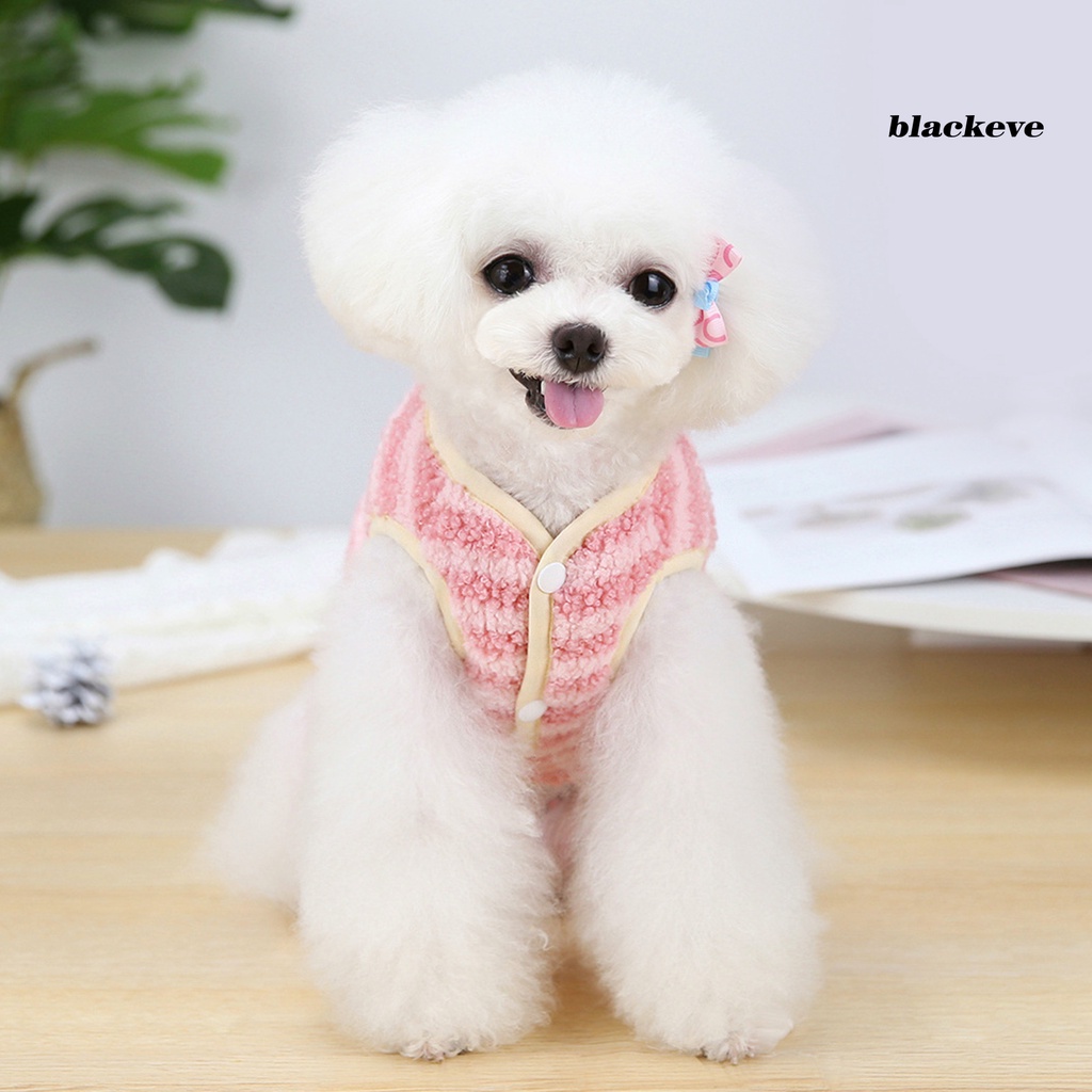 Áo giữ ấm họa tiết kẻ sọc chất liệu thân thiện với làn da thoải mái dành cho thú cưng