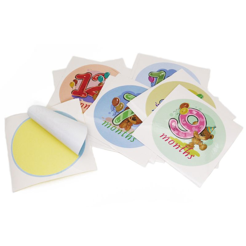 Giấy Trưng Bày Hình Ảnh 0-12 Tháng Tuổi Em Bé Sáng Tạo DIY