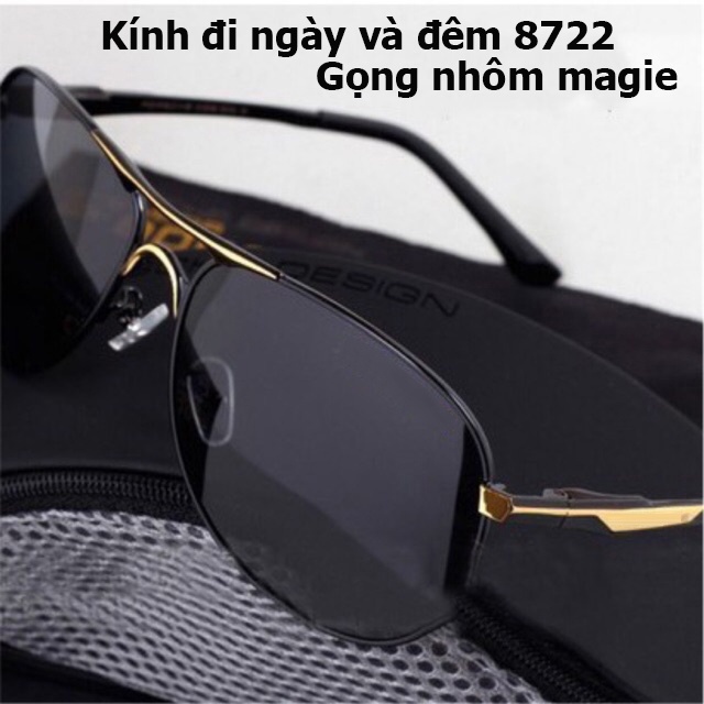 Kính Nam Cao Cấp ,Kính Đổi Màu Đi Ngày Và Đêm Nam AVIATOR A563, Mắt Kính Phân Cực Polazide Chống Tia UV 400 Chống Chói