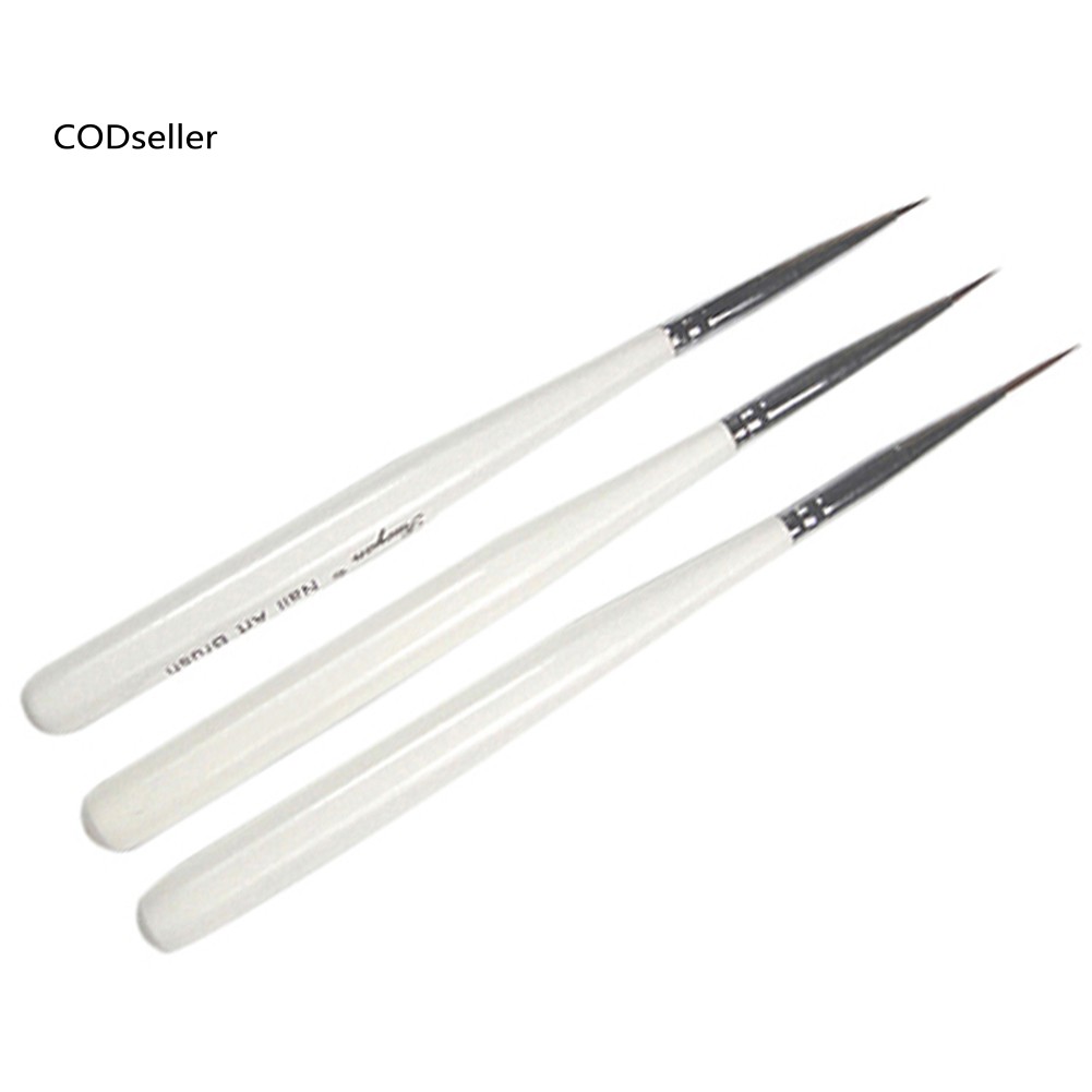 Bộ 3 cọ vẽ móng tay nghệ thuật bằng Acrylic