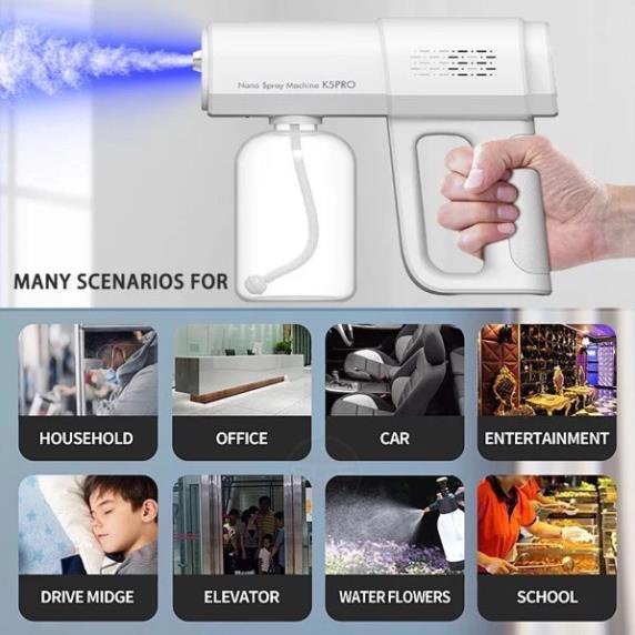 Máy Xịt Khử Khuẩn Cầm Tay, Súng Phun Khử Khuẩn K5 PRO