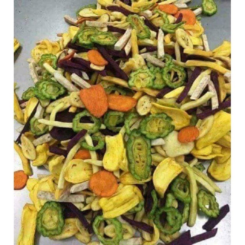 [XẢ] 500g Củ quả trái cây sấy thập cẩm Tế Hùng chính hãng.date 2022