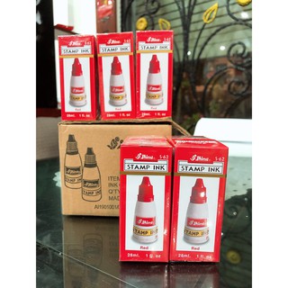 mực Dấu SHINY chính hãng có 2 màu xanh đỏ 28ml lọ.