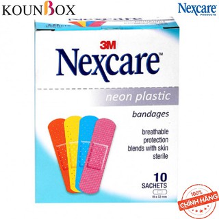 Băng keo cá nhân màu Neon 90 cái /hộp Nexcare 3M