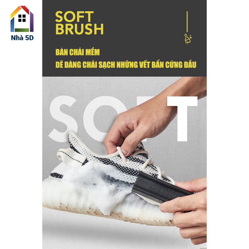 Bộ vệ sinh giày Sneaker Cleaning Premium 250ml kèm 2 bàn chải mềm, khăn lau