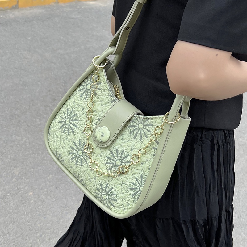 Túi đeo vai IELGY in họa tiết phong cách cổ điển Hàn Quốc thời trang cho nữ