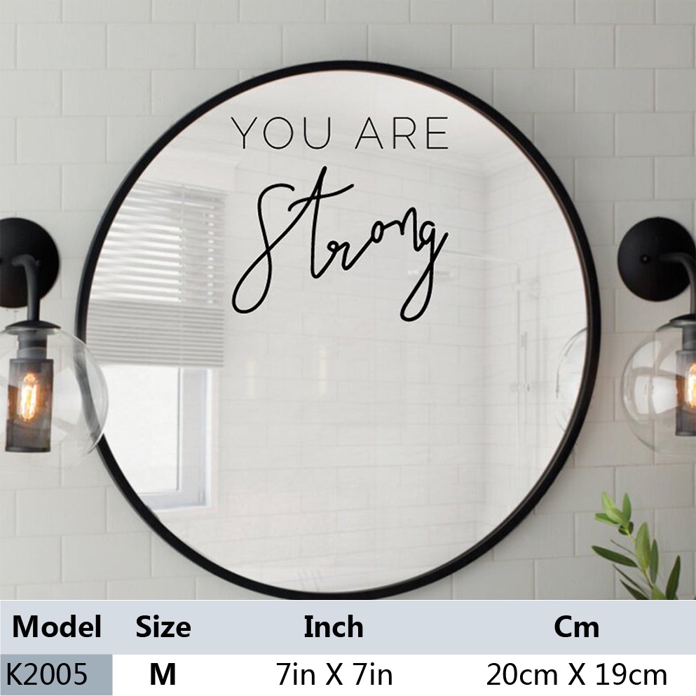Miếng Dán Trang Trí Tường Nhà Tắm Bằng Vinyl Tráng Gương In Chữ You Look Amazing