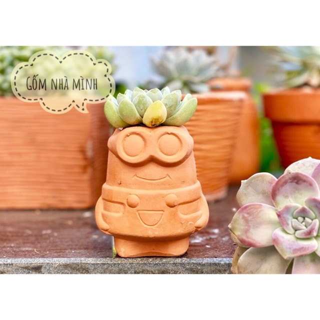 Chậu Minion đất nung nhí