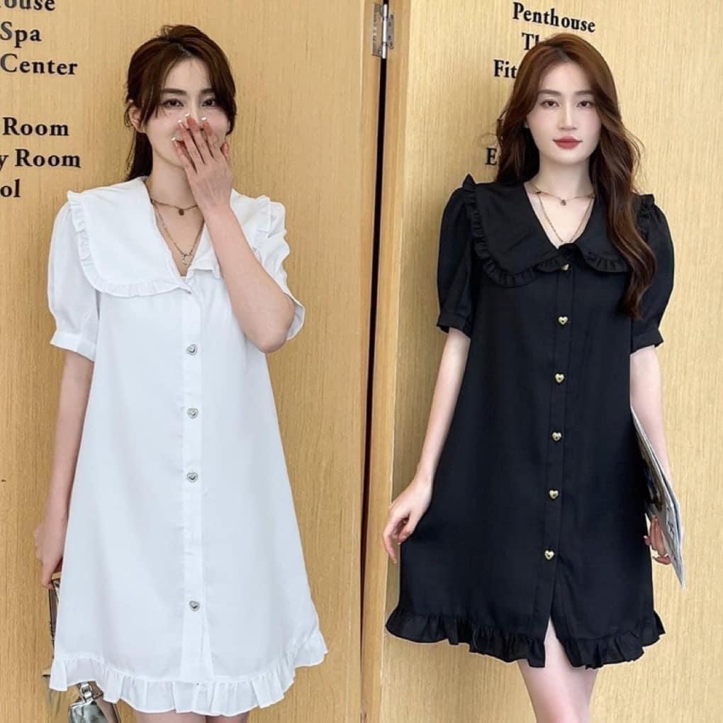 Váy bầu sơ mi  công sở quyến rũ, đầm bầu thanh lịch cho mẹ bầu công sở
