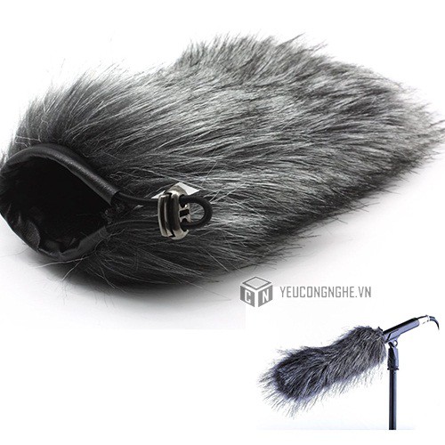 Lọc gió cho mic Rode Videomic Go Microphone Furry wind cover Huanor HN-17 giá rẻ, sẵn hàng tại Hà Nội