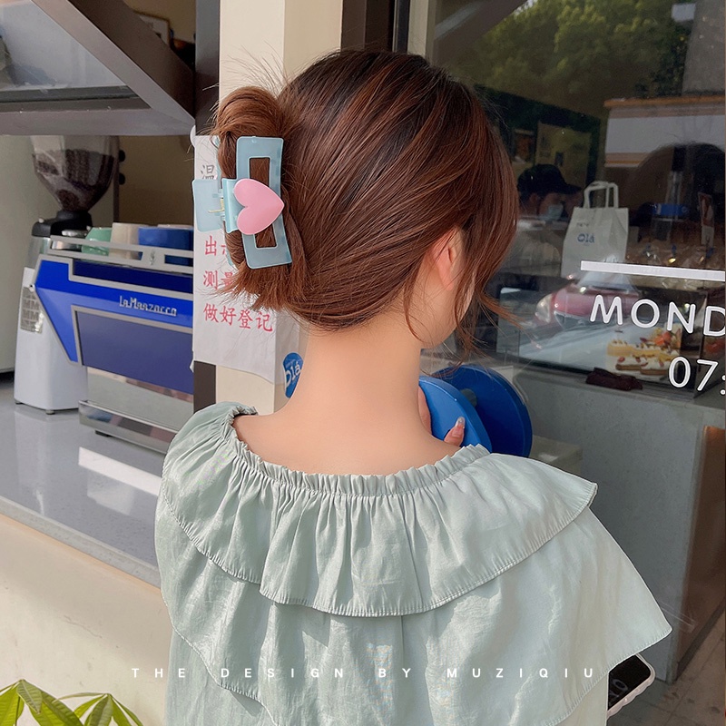 Kẹp Tóc Hình Nơ Bằng Nhựa Acrylic Dễ Thương Phong Cách Hàn Quốc Cho Nữ