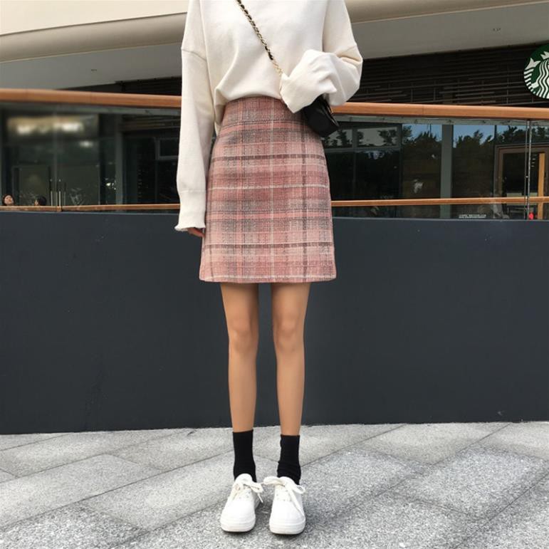 Chân Váy Ngắn Chữ A Lưng Cao Kẻ Sọc Hàn Quốc Phong Cách Retro Ulzzang Chân Váy Chữ A Thời Trang 2 Lớp | BigBuy360 - bigbuy360.vn