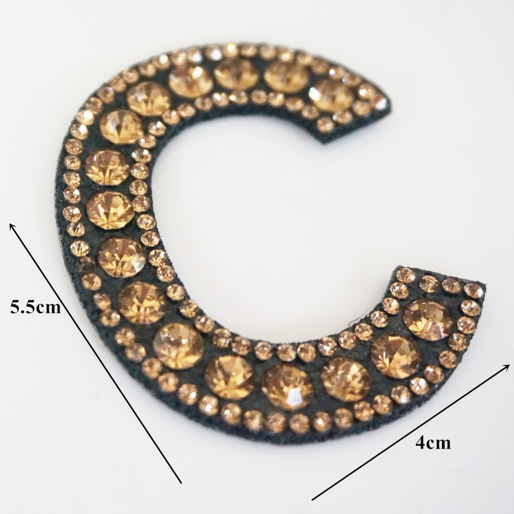 Sâm Panh Chữ Cái Đính Đá Kim Cương Giả May Quần Áo / Mũ / Túi Xách / Quần Áo diy