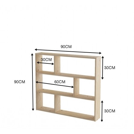 GIÁ KỆ ĐỂ SÁCH GỖ, TỦ GÔ ĐA NĂNG 3 TẦNG NGANG 90CM - NỘI THẤT KIỂU ÂU FEGO9