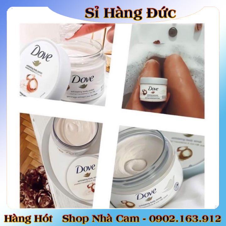 Tẩy tế bào chết, tẩy da chết body DOVE và dưỡng thể body nội địa Đức, Đủ Bill và Review