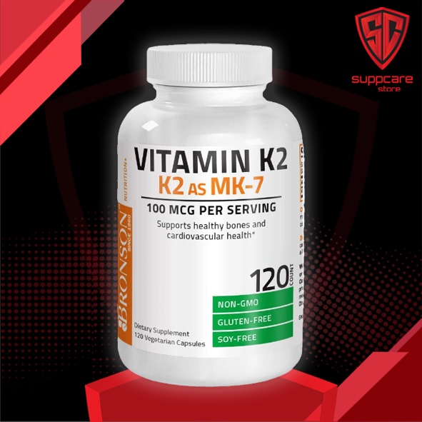 VITAMIN K2 MK7 | Bronson Vitamin K2 MK-7 [100 mcg] [60 - 120 Viên] - Tăng Miễn Dịch, Hỗ Trợ Xương Khớp - Chính Hãng