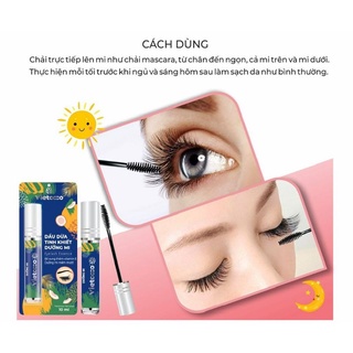 Dầu dưỡng mi Vietcoco mềm mượt giảm gãy rụng, nhanh tốt cho mi cong vút an toàn cho bà bầu, bà mẹ cho em bé bú