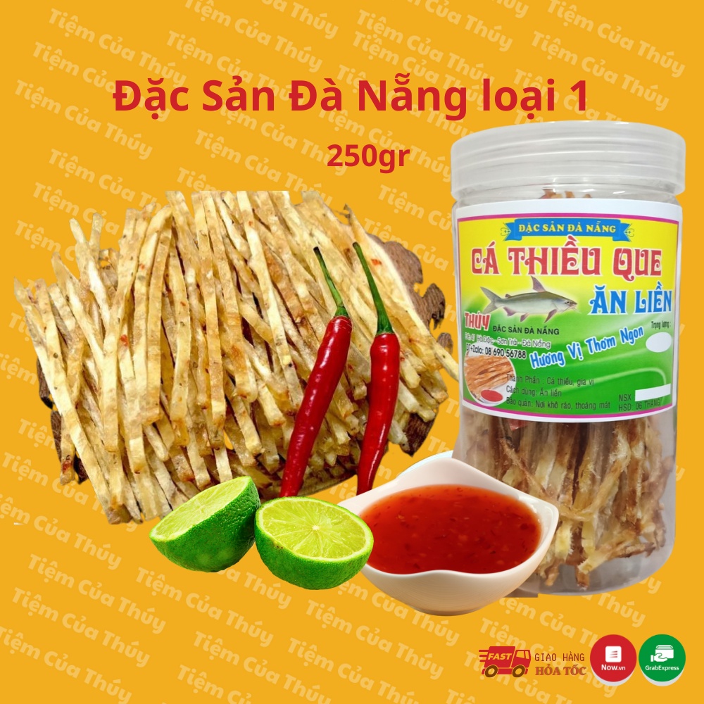 Cá thiều que Đà Nẵng 250gr tẩm gia vị nướng tiêu sọ loại 1 thơm ngon chuẩn vị nhà làm Đặc Sản Đà Nẵng nổi tiếng