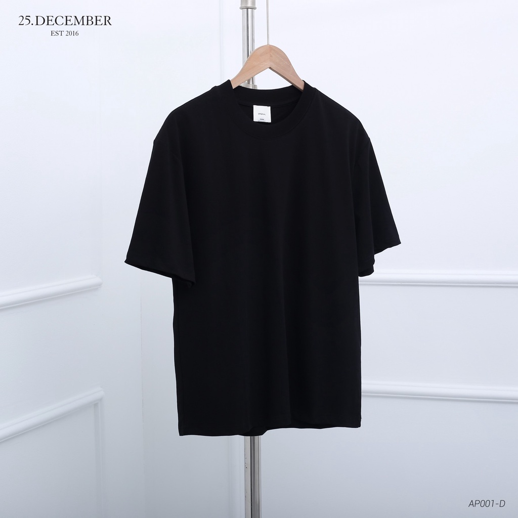 Áo phông trơn basic, chất vải cotton dầy dặn, phom dáng đẹp - 25.December AP001