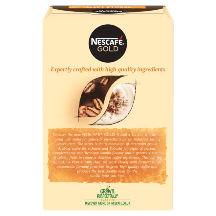 Cà phê hòa tan Nescafe Gold Vanilla Latte 8x18.5g