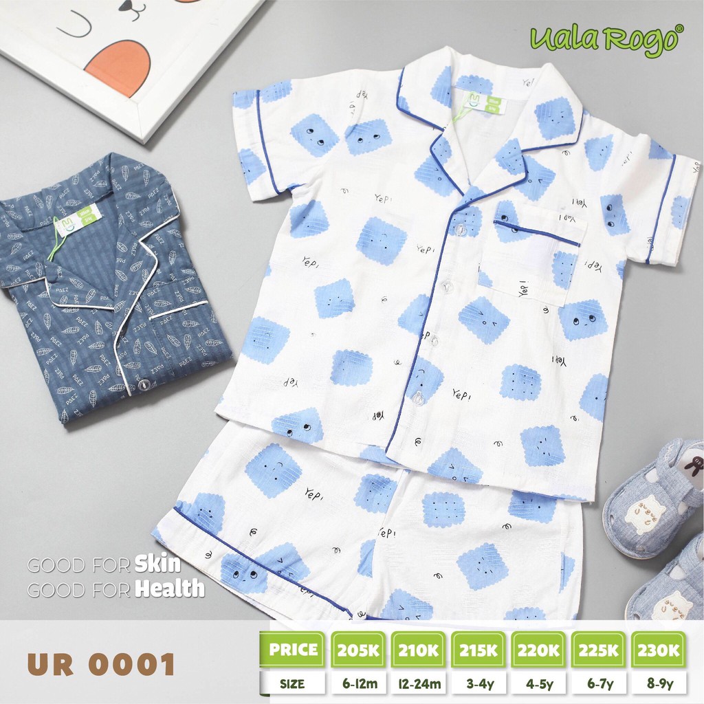 Bộ QA Pijama Yukata mặc nhà vải siêu mềm UALA ROGO 0001 0003