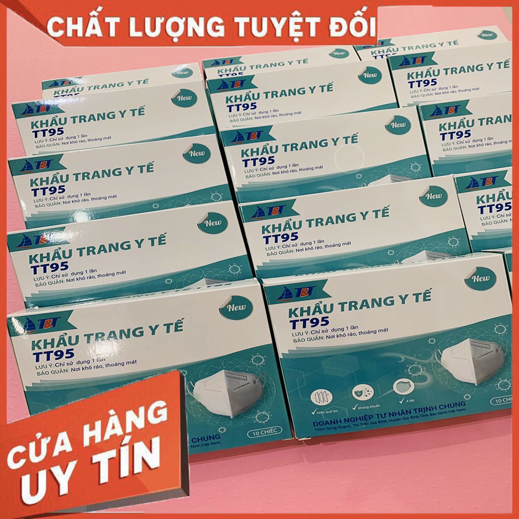 Set 10 KHẨU TRANG TT95-N95 CHÍNH HÃNG T&T MASK