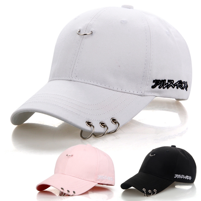 Fashion Couple Men Women Japanese Hat Bigbang Korean GD Baseball Caps Pin Ring Hoop G-Dragon Cap