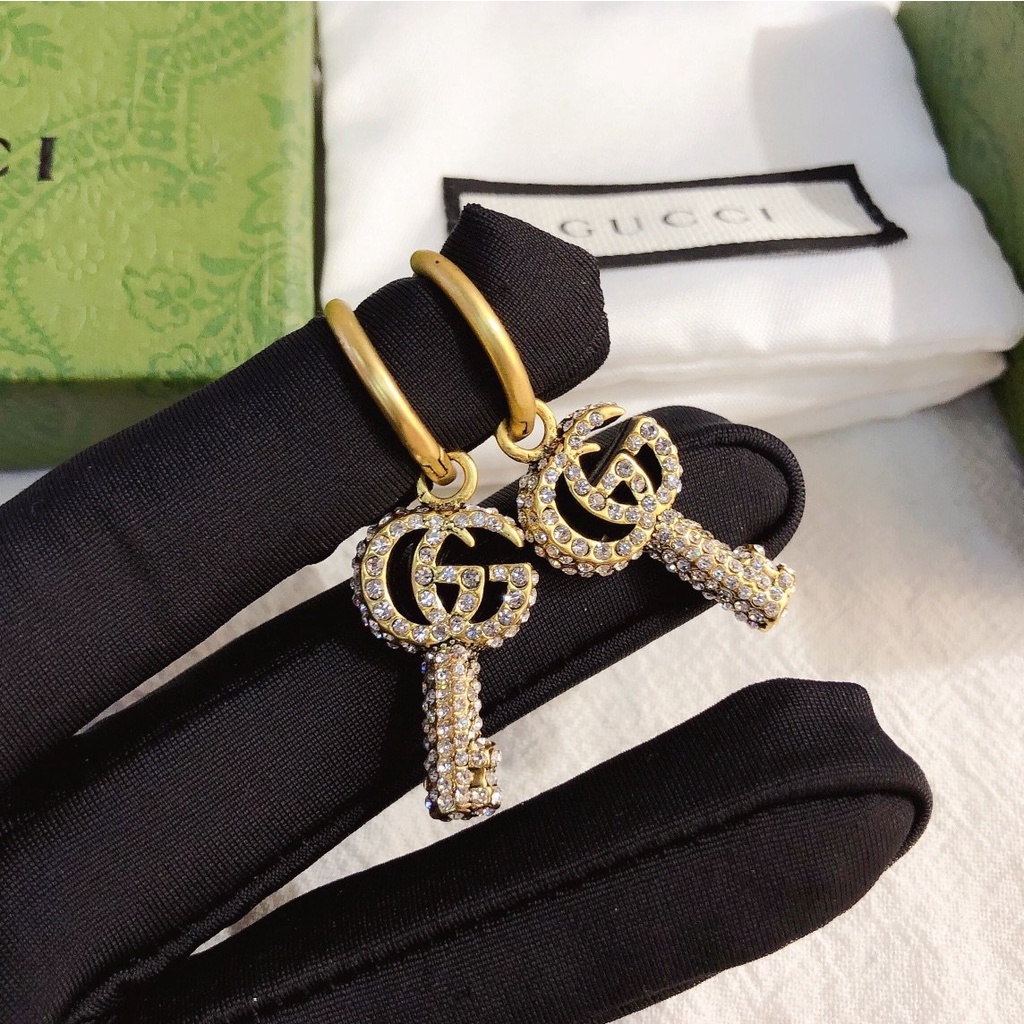 Bông Tai Gucci S927 Bằng Bạc Sterling Thiết Kế Đơn Giản Vui Nhộn Thời Trang Cho Nữ
