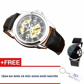Đồng Hồ Nam Tevise 83KCN78 Automatic Dây Da (Có 2 Màu: Đen, Trắng) + Tặng Đồng Hồ WMG, Móc Khoá