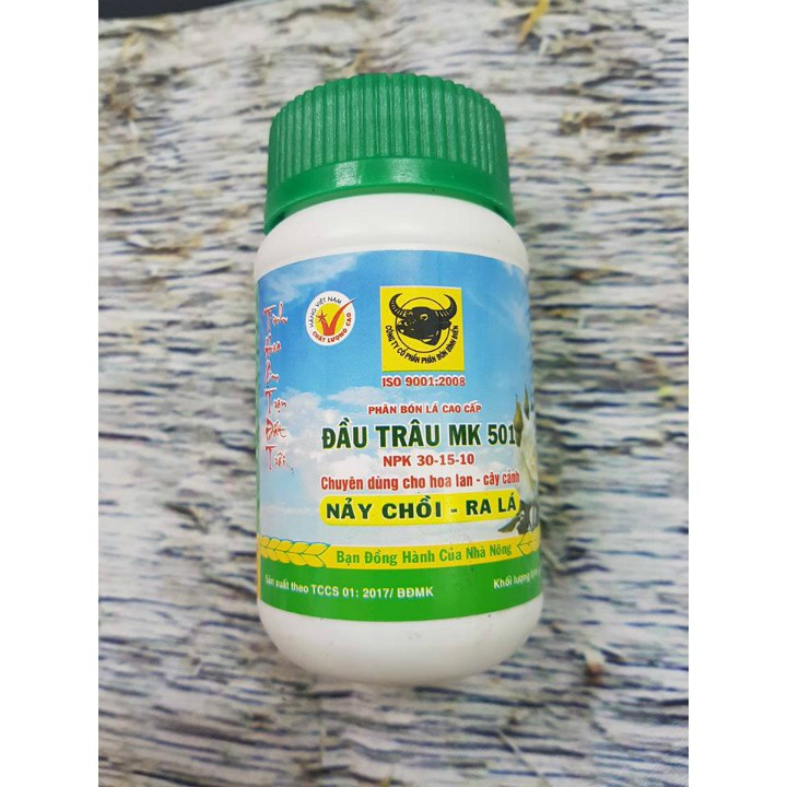 Phân Bón Đầu Trâu 501 Nẩy Chồi – Ra Lá NPK 30–15-10 100g