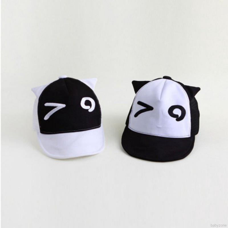 Mũ lưỡi trai cotton phối tai xinh xắn cho bé