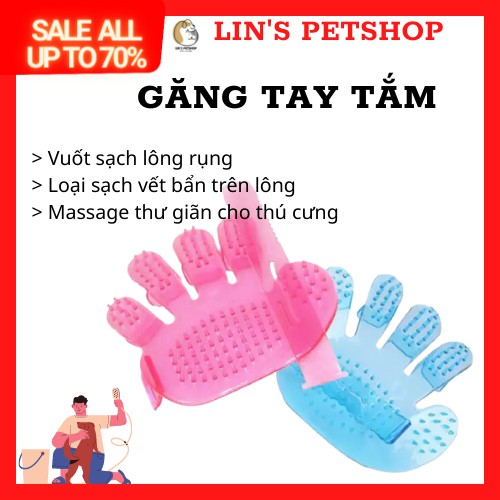 [🛵FREESHIP] Găng tay tắm - massage - Găng tay chải lông cho chó mèo