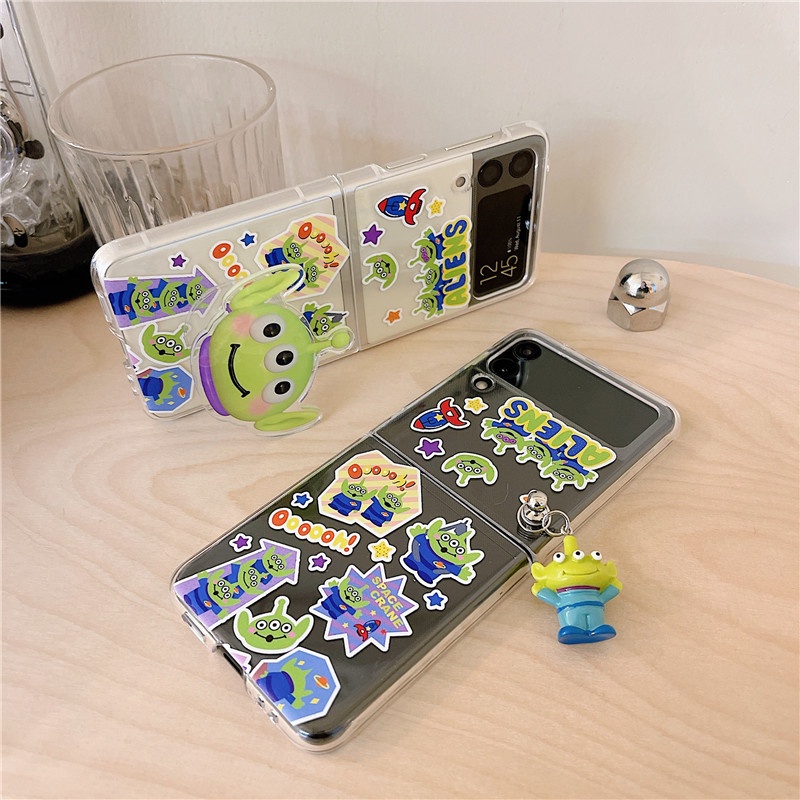 Ốp Điện Thoại PC Cứng Kèm Móc Khóa Hoạt Hình Toy Story Cho Samsung Galaxy Z Flip 3 Z Flip3 ZFlip3 ZFlip 3 5G