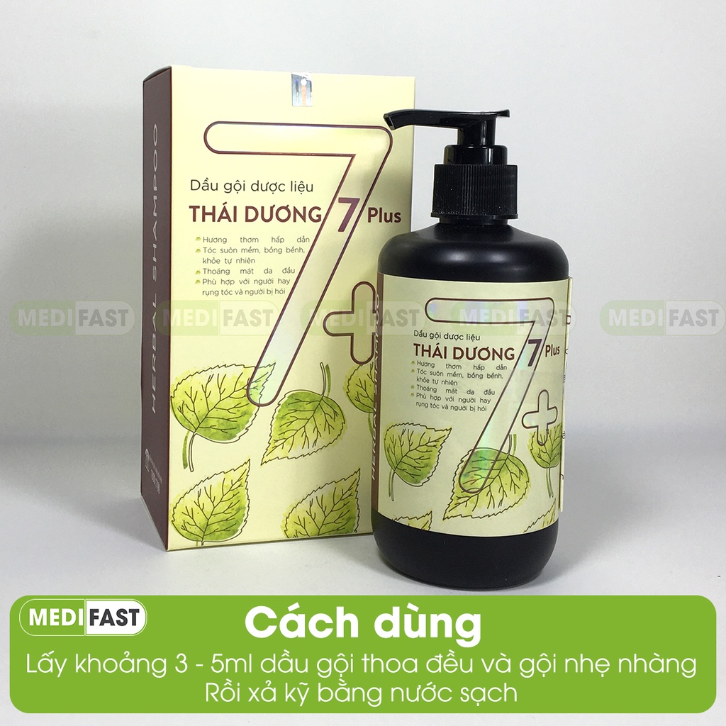 Dầu gội Thái Dương 7 Plus - Mẫu mới chai 250ml có Vòi tiện dụng - giảm ngứa và rụng tóc từ thảo dược