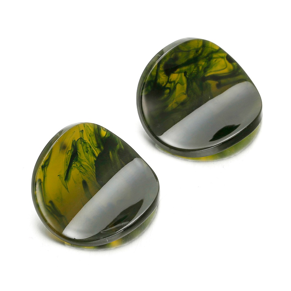 Bông Tai Dạng Xỏ Hình Học Bằng Acrylic Nhiều Màu Độc Đáo Hoops