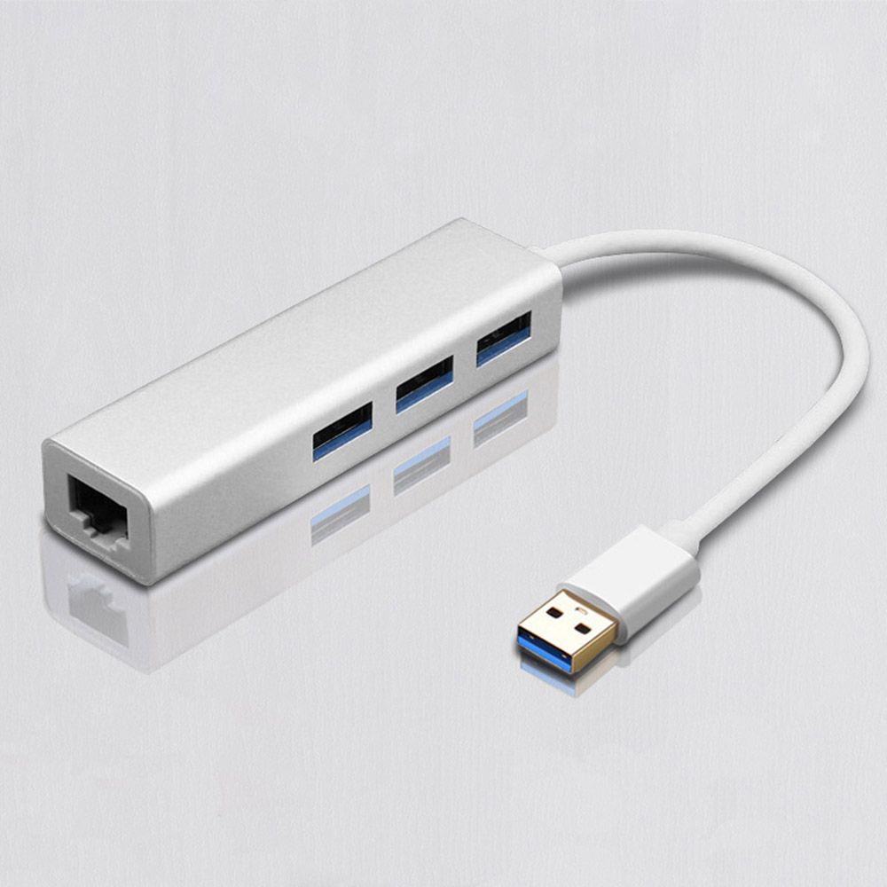 Cáp Chuyển Đổi Mạng Tốc Độ Cao 10 / 100 / 1000M Giao Diện RJ45 3 Cổng USB 3.0