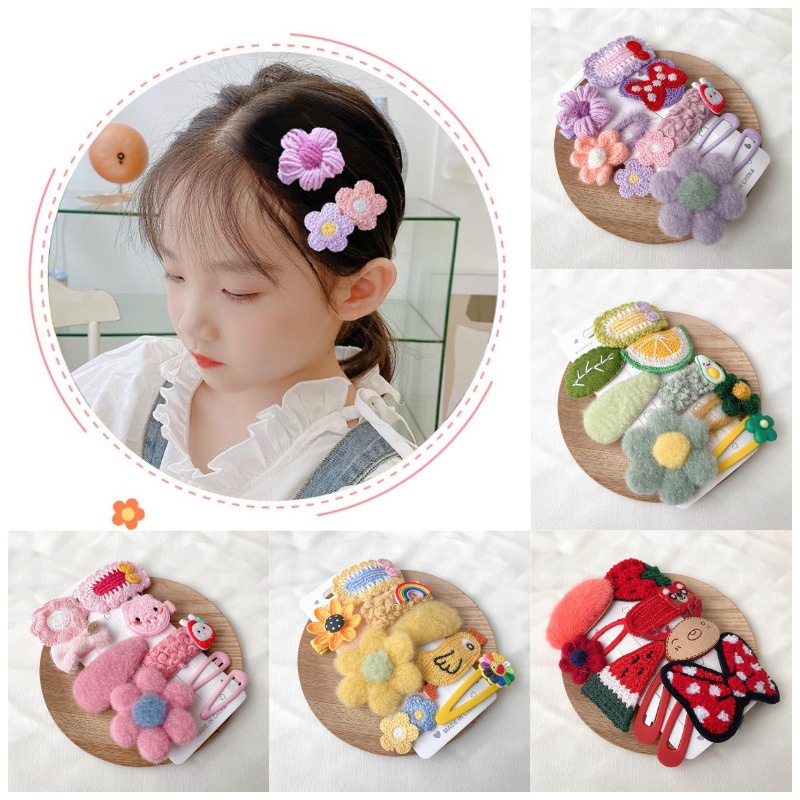 Kẹp Tóc Đính Hoa Nhỏ Dễ Thương Cho Bé