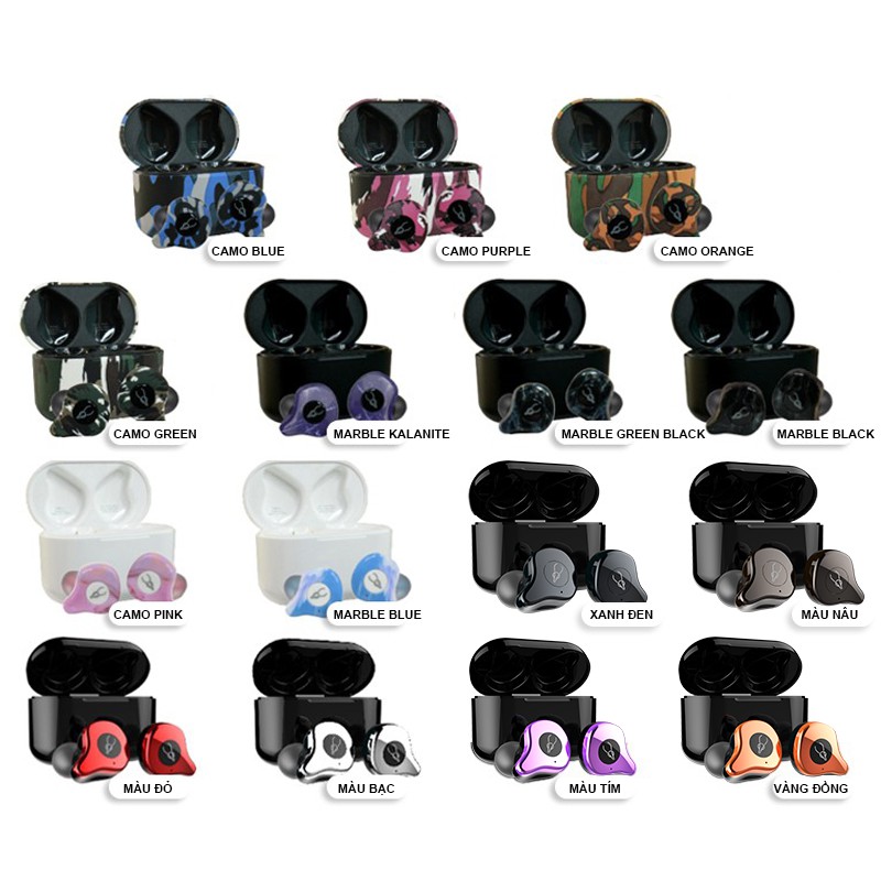 Tai Nghe Sabbat E12 Ultra/ Camo/ Marble - Tai Nghe Nhét Tai Không Dây True Wireless - Hỗ Trợ Sạc Không Dây