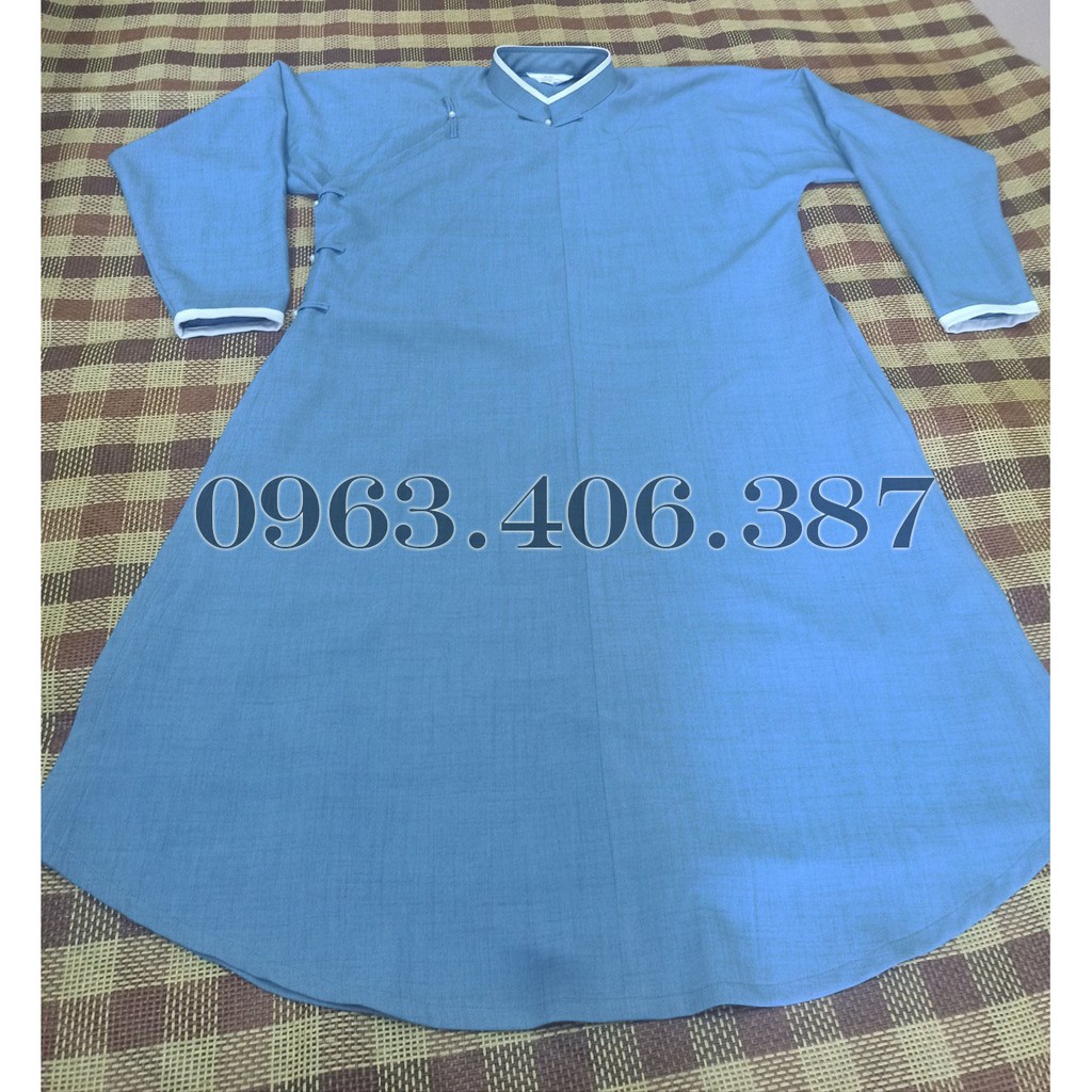 Áo dài nam truyền thống -kèm quần i ngũ thân nam chất liệu vải đũi mềm mại, mát mẻ, lên form áo sang tr