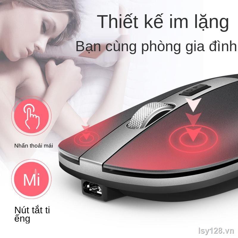 ☬❧chuột không dây bluetooth tắt tiếng có thể sạc lại im lặng Apple Lenovo Huawei Xiaomi điện thoại di động máy tính xách tay phổ thông