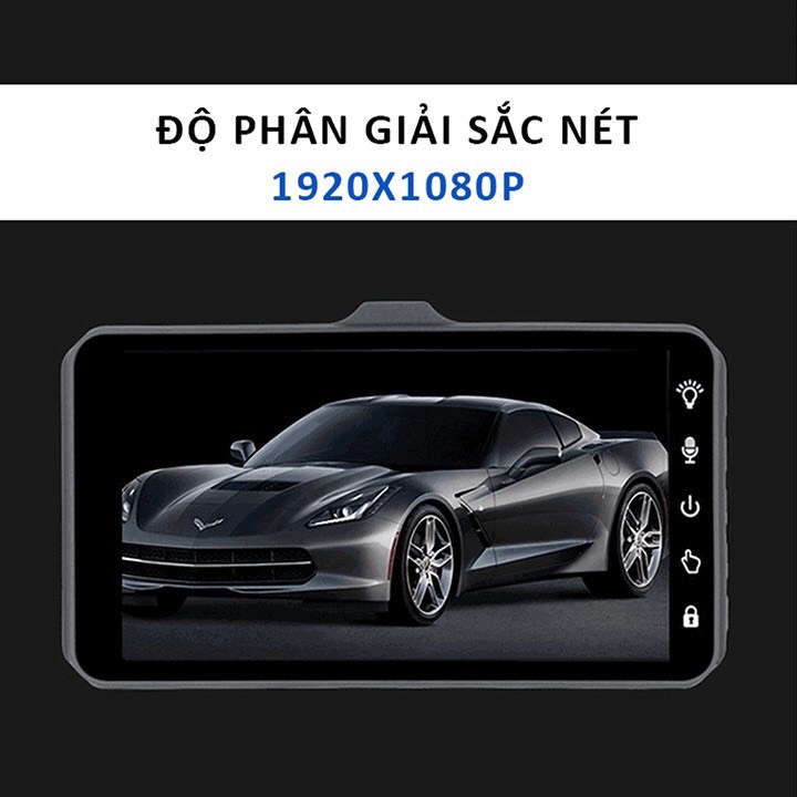 Camera hành trình ô tô - chất lượng full HD - 1080 ghi hình trước sau, có cảm ứng