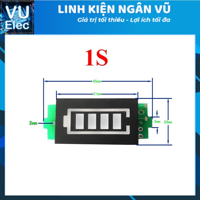 Mạch Led báo mức Pin Lithium 18650, mạch đo dung lượng pin