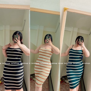 ĐẦM LEN BODY 2 DÂY SỌC [ TNT SHOP BIGSIZE 60KG 90KG ]