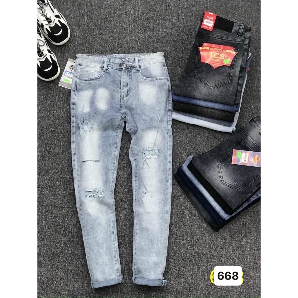 Quần Jean Nam Mẫu Mơi 💝Freeship💝 Quần Bò Nam Rách Xước Quần Rin Nam Cao Cấp HU428 | BigBuy360 - bigbuy360.vn