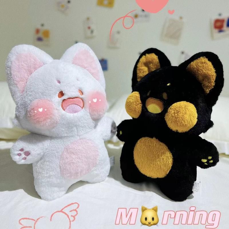 Gấu bông gấu mèo racoon dudu meow má hồng đáng yêu